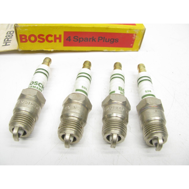 (4) Vintage Bosch HR8B Spark Plugs - Replaces Champion RV12YC