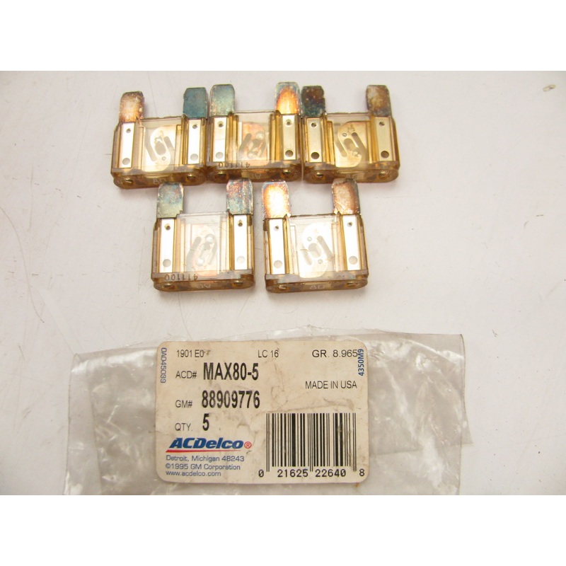 (5) Acdelco MAX80 Fuse 80 AMP MAX-80