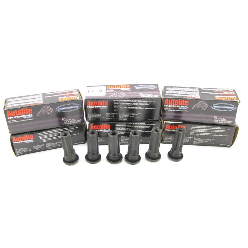 (6) Autolite 50043-1 Coil On Plug Boots - 2000-2005 Lincoln LS 3.0L DOHC V6