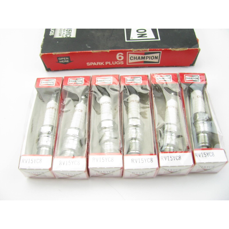 (6) Champion RV15YC8 Ignition Spark Plugs