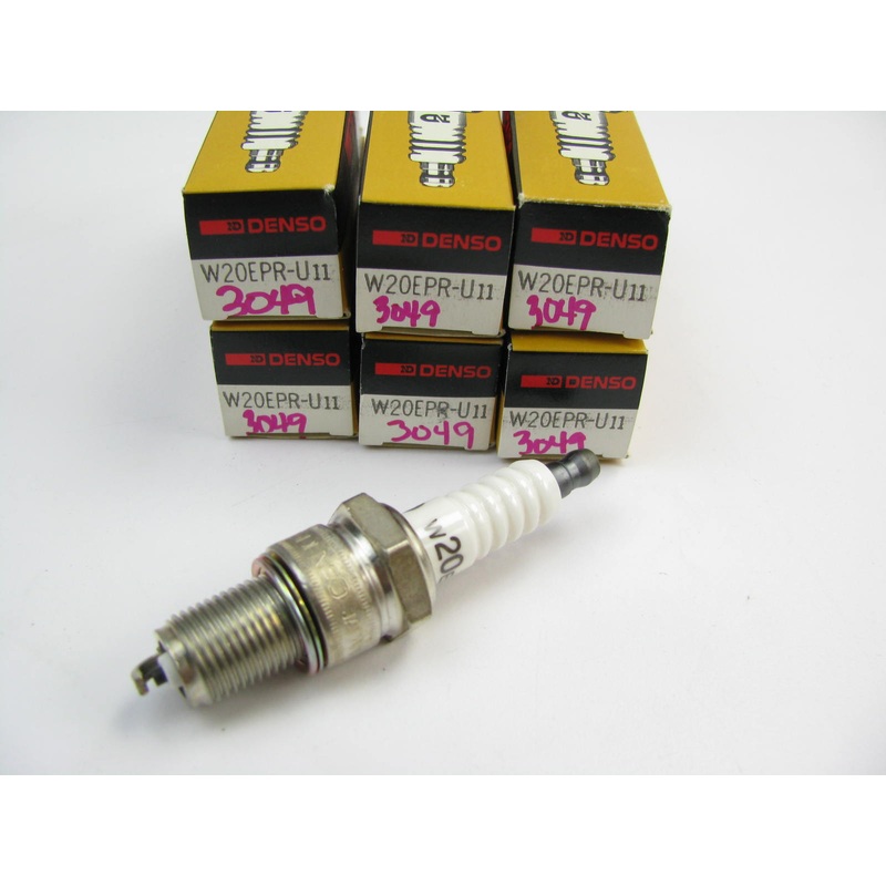 (6) Denso 3049 Ignition Spark Plugs - Resistor