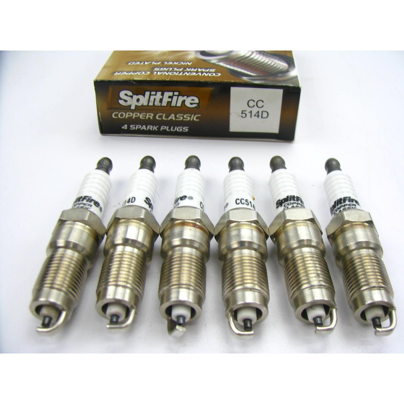 (6) Splitfire CC514D Ignition Spark Plugs - Copper Resistor