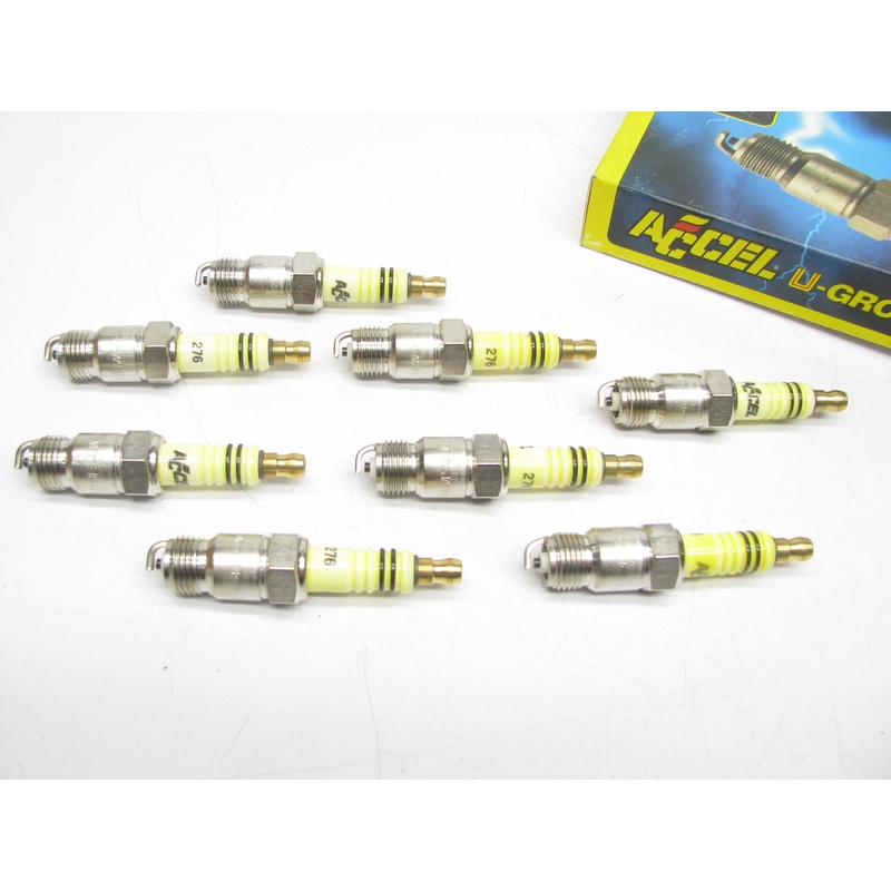 (8) Accel 276 / 8172 U-Groove Performance Non-resistor Copper Core Spark Plugs
