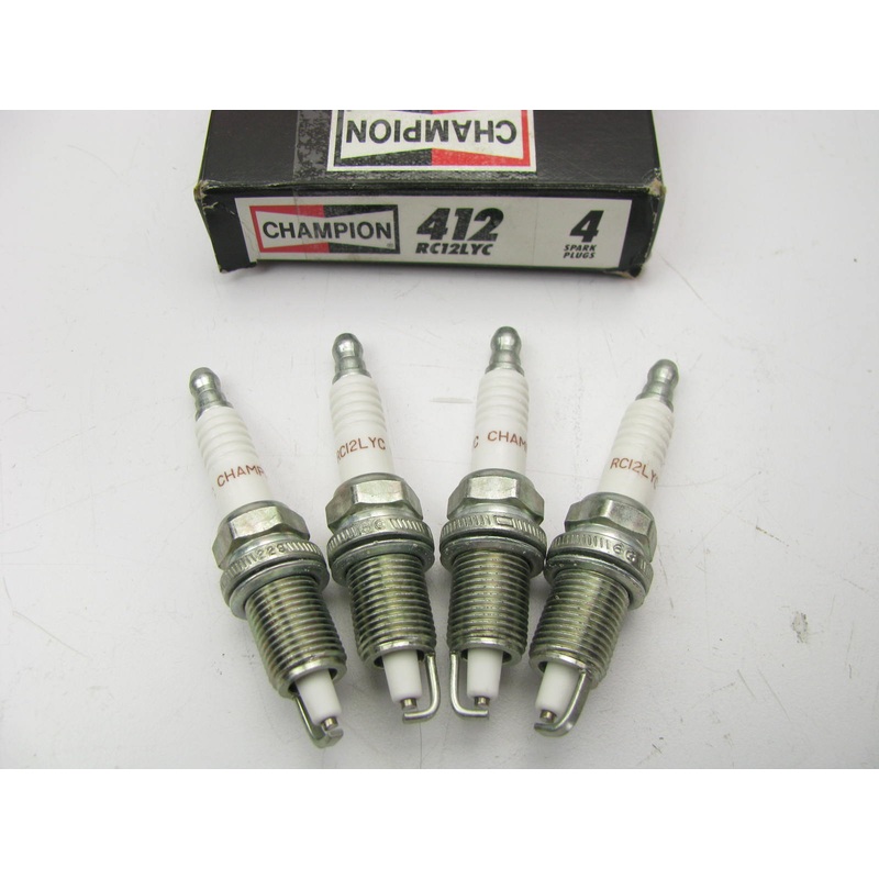 (4) Champion 412 Copper Plus Spark Plug - RC12LYC