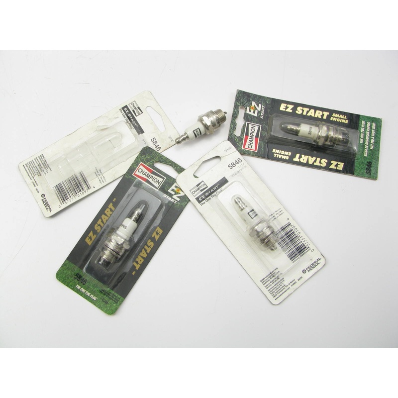 (4) Champion 5846 Small Engine EZ Start Ignition Spark Plug - CJ14