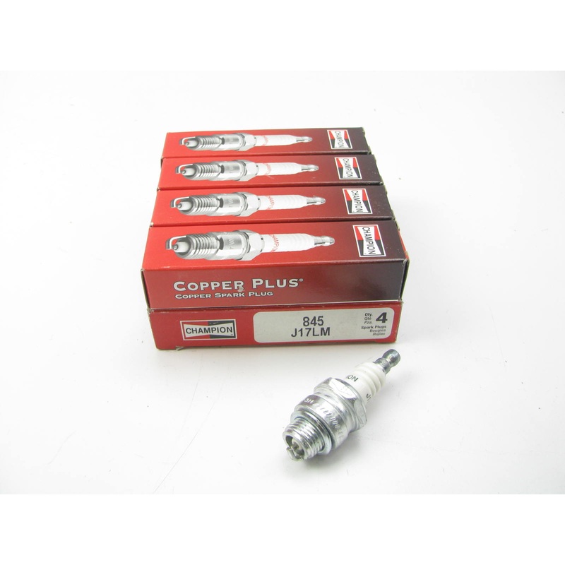 (4) Champion J17LM 845 Ignition Spark Plugs - Copper Plus