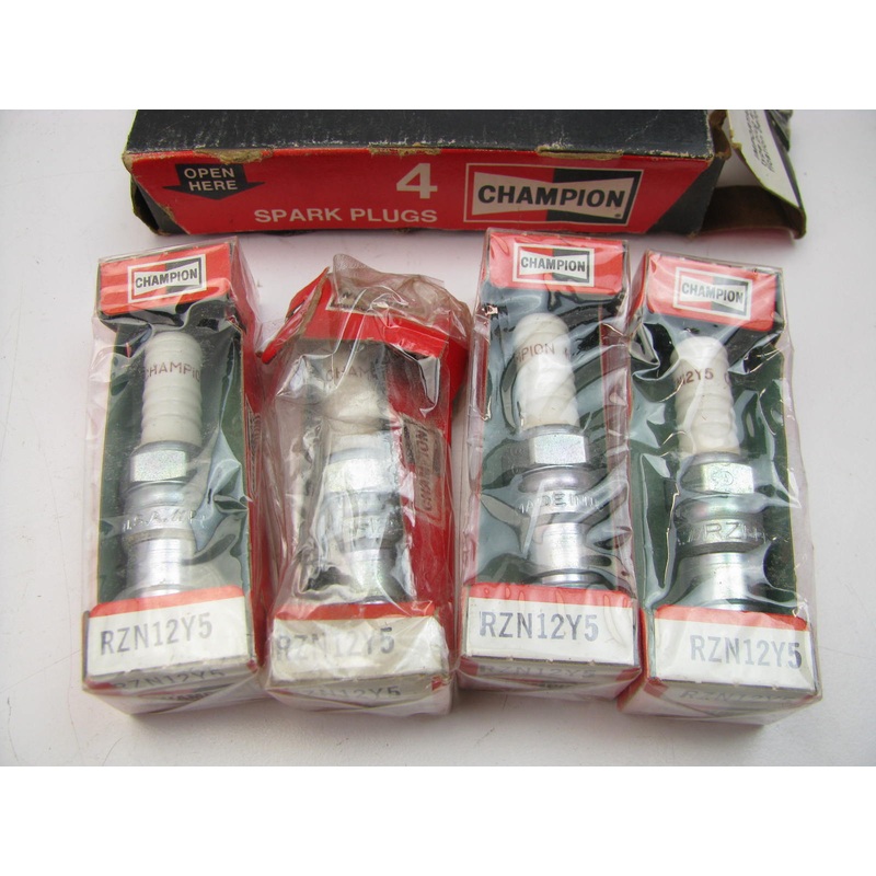 (4) Champion RZN12Y5 Ignition Spark Plugs - Copper Plus Resistor