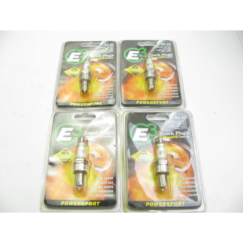 (4) E3 E3.30 Performance Spark Plugs Replaces B7ES BR7ES B7ES11 BR7ES11 B7EV