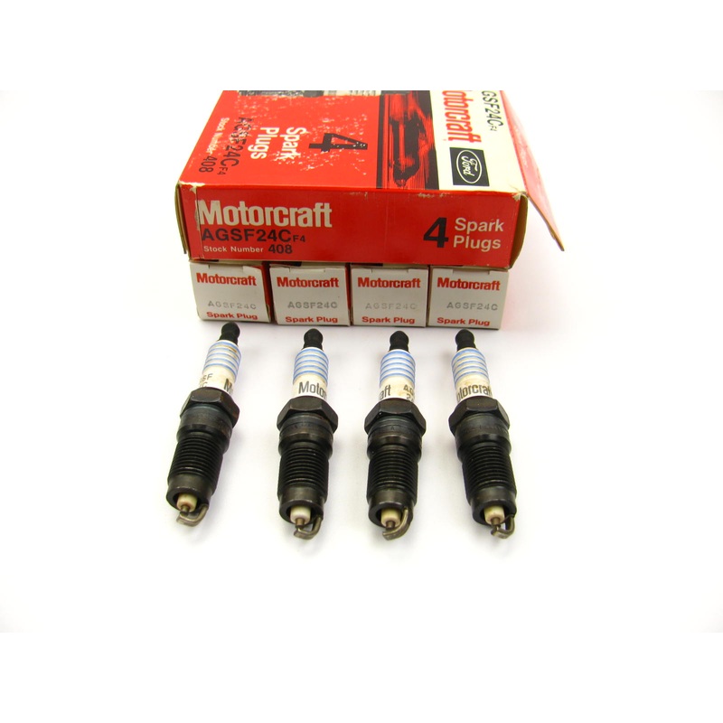 (4) Motorcraft AGSF24C Ignition Spark Plugs 1988-1990 Ford Escort 1.9L-L4 EFI
