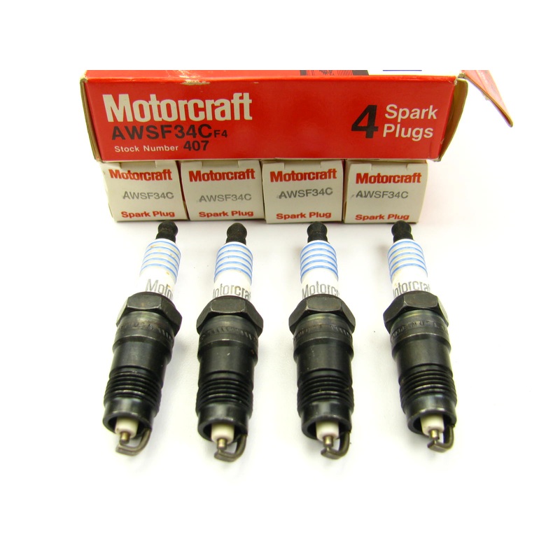 (4) Motorcraft AWSF34C Ignition Spark Plugs 1984-1986 Ford Mercury 1.6L 1.9L