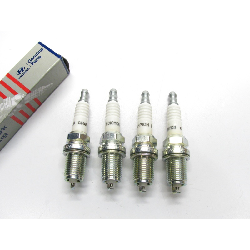 (4) NEW GENUINE Ignition Spark Plugs OEM For 1995-1999 Accent 1.6L RC10YC4