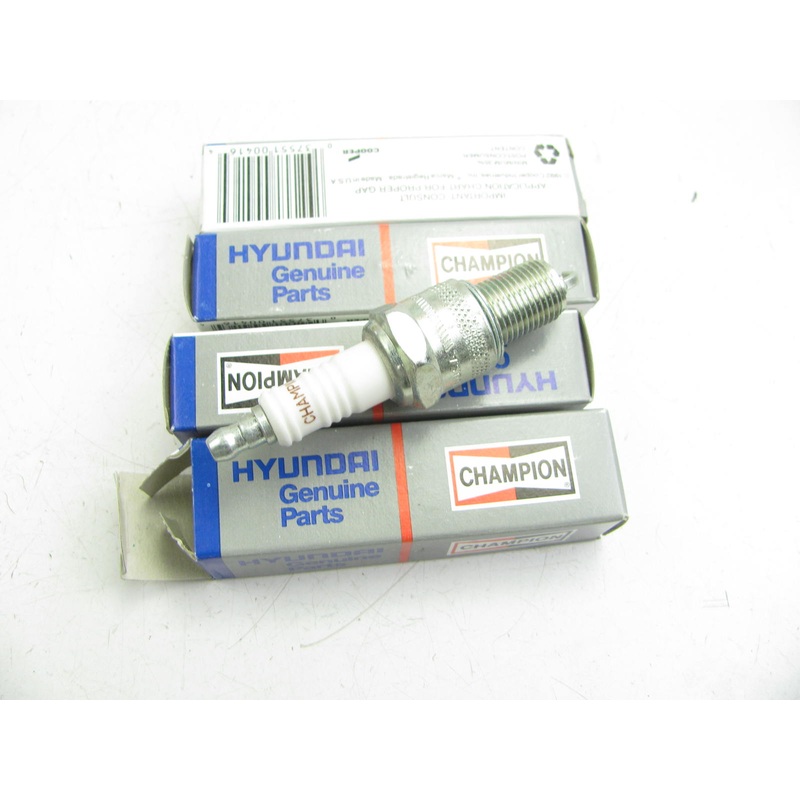 (4) NEW - OEM 1882211091 Champion RN9YC4 Ignition Spark Plugs For Hyundai