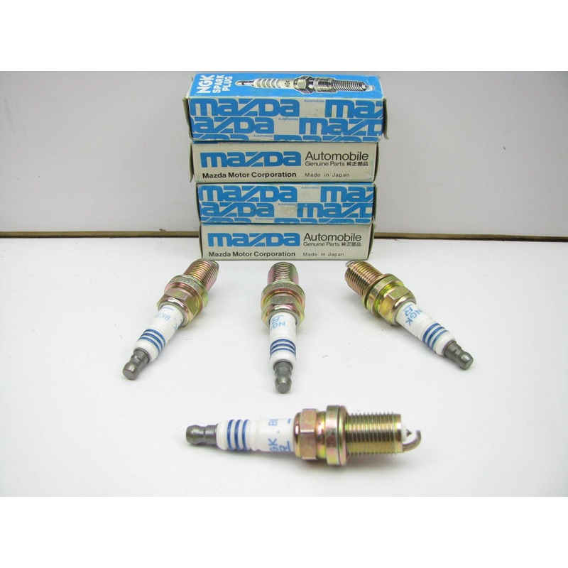 (4) NEW - OEM Mazda 0000-18-JE41 Ignition Spark Plugs NGK BKR5EVX-11