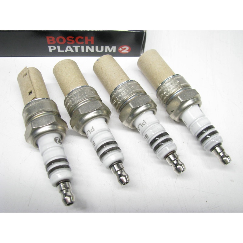 (4) Pcs New Bosch 4307 PLATINUM +2 Spark Plugs WGR9DDP