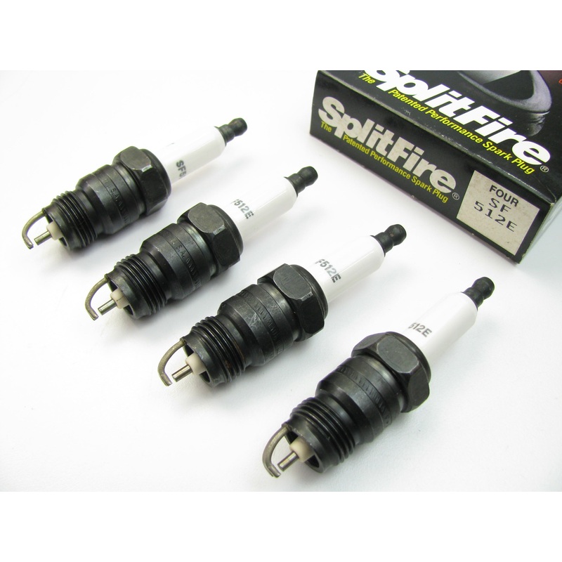 (4) Splitfire SF512E Split V Design Ignition Spark Plug 1987-96 Ford 4.9L-L6