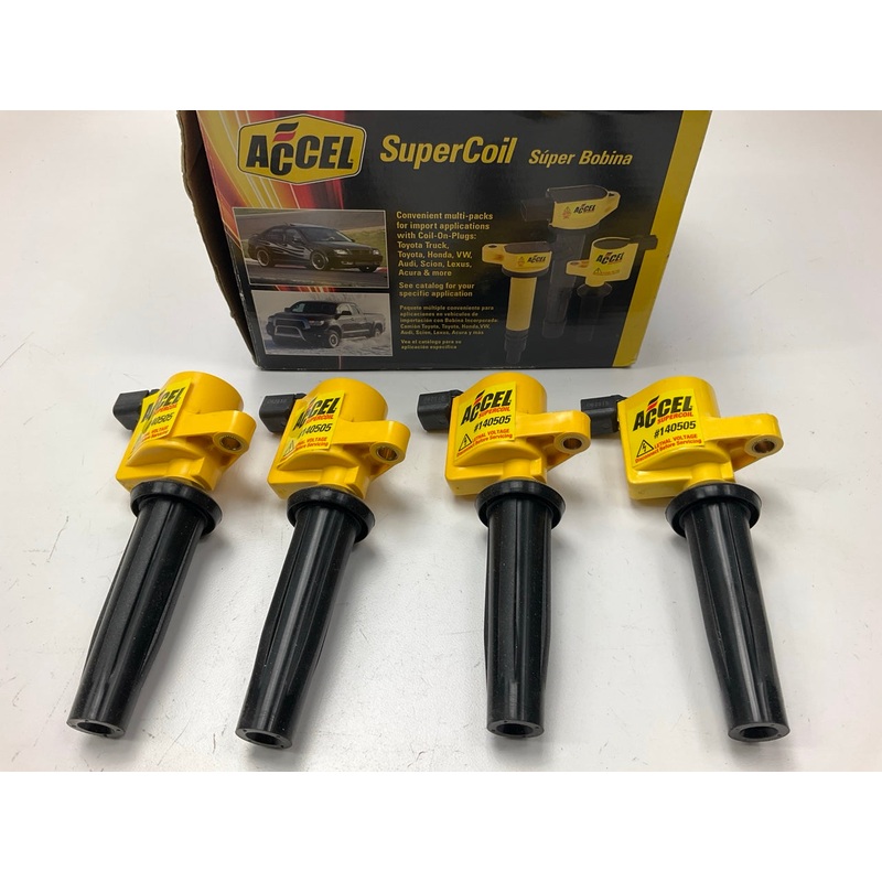 (4) Accel 140505 SuperCoil Direct Ignition Coil For 2003-13 Ford Mazda 2.0L 2.3L