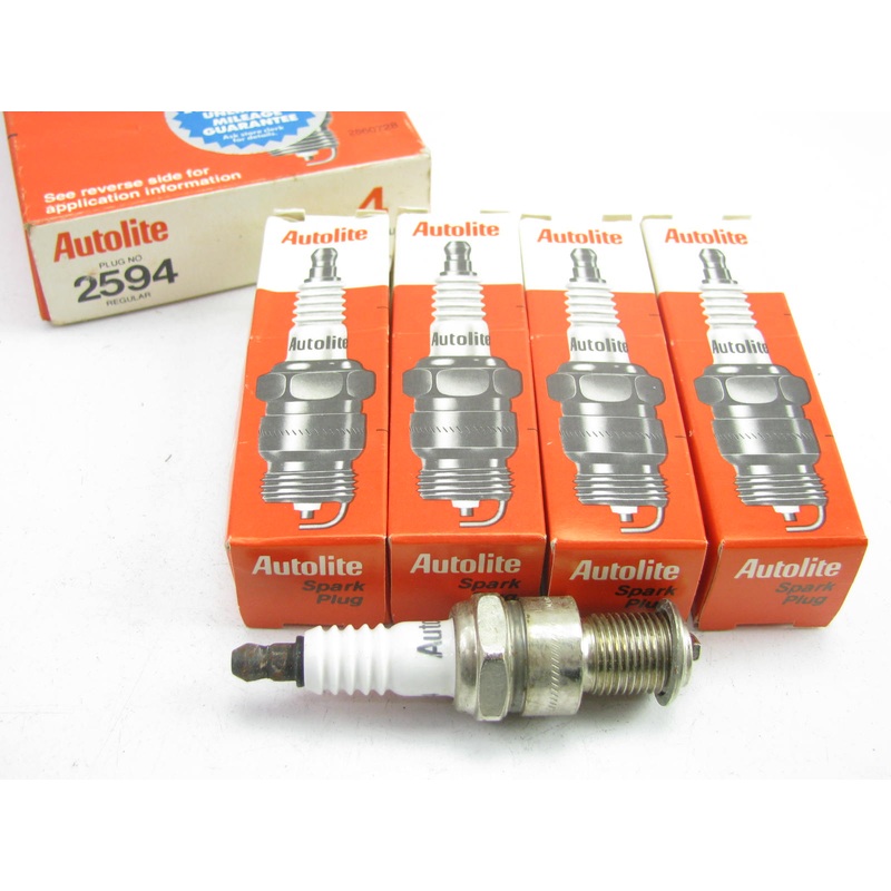 (4) Autolite 2594 Spark Plugs Replaces: AG091 N2C N3C 801 805 4046 4030 B7ET