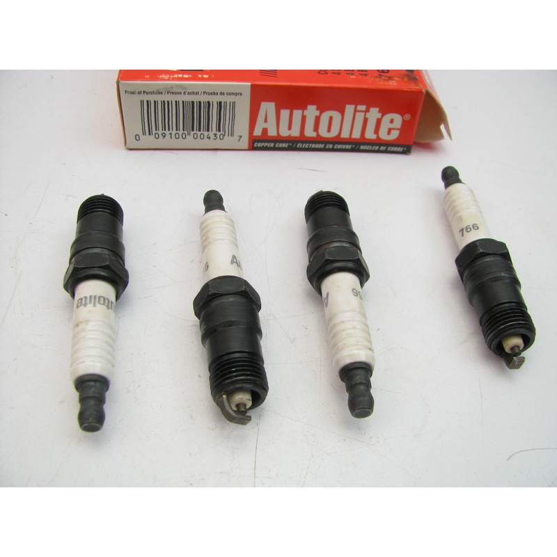 (4) Autolite 766 Ignition Spark Plugs - Copper Resistor