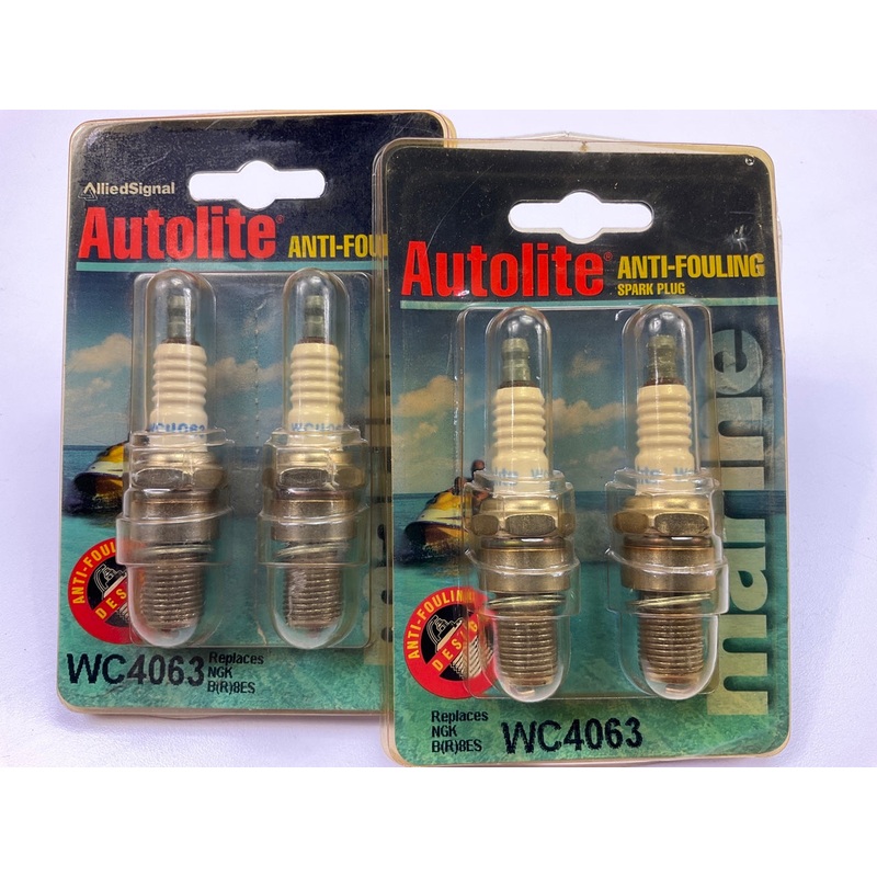 (4) Autolite WC4063 ANTI-FOULING Spark Plugs - Replaces NGK BR8ES