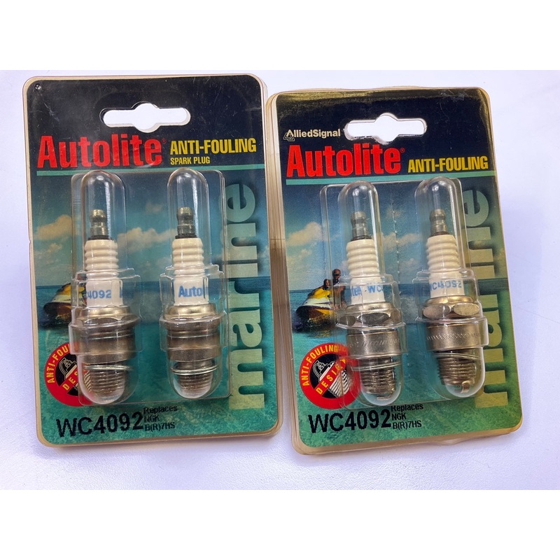 (4) Autolite WC4092 ANTI-FOULING Spark Plugs - Replaces NGK BR7HS