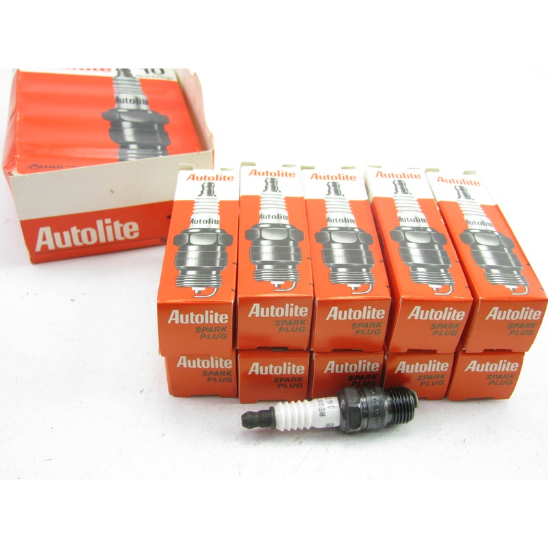 (10) Autolite 147 Spark Plugs - Copper Resistor For 1970-1976 GM 250 4.1L