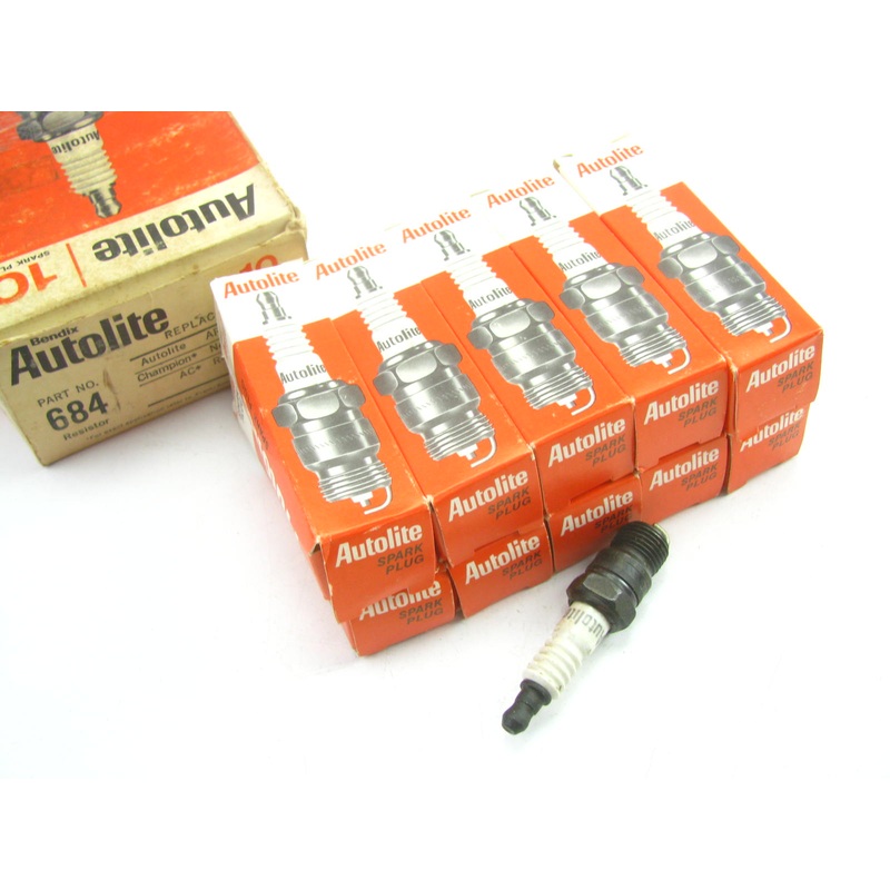 (10) Autolite 684 Spark Plugs Replaces: P6RC-15 7240 YR55 BR6FS 75 5039 108 RV8C