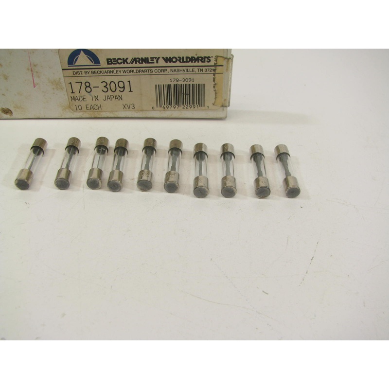 (10) Beck Arnley 178-3091 30A Amp Glass Fuses 30 AMP