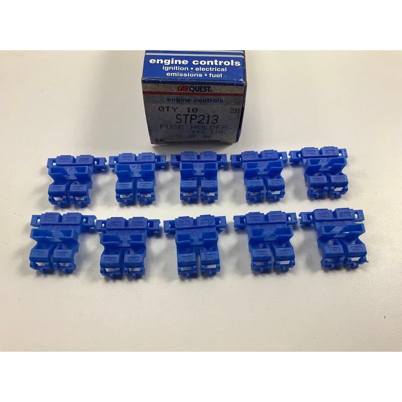 (10) Carquest STP213 Inline Fuse Holders, 20 Amp Max, Use ATO Or ATC Type Fuses