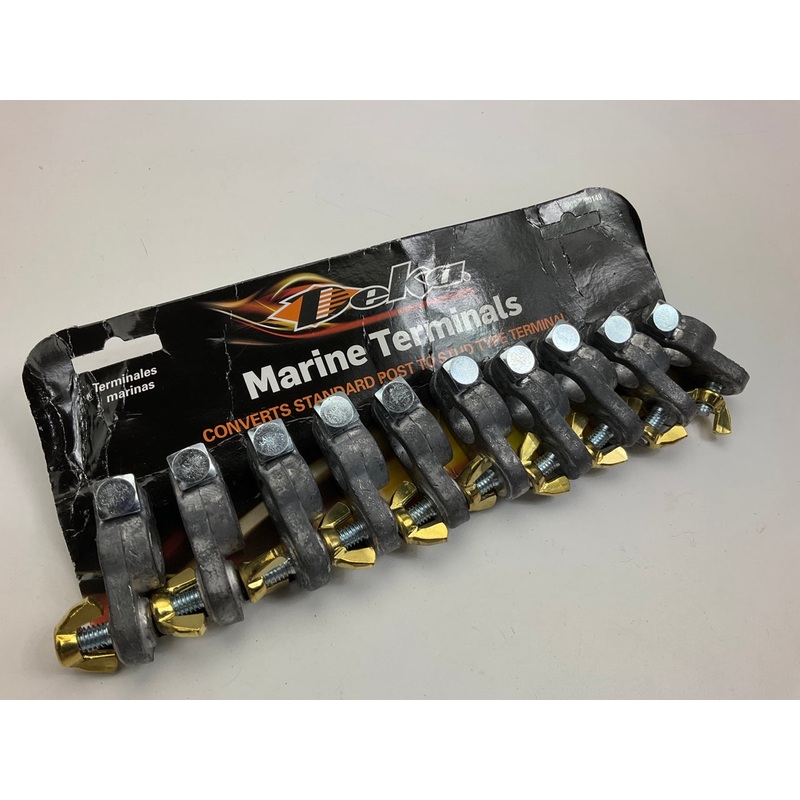 (10) Deka 00149 Marine Battery Post Terminals With 5/16 Stud & Wing Nut