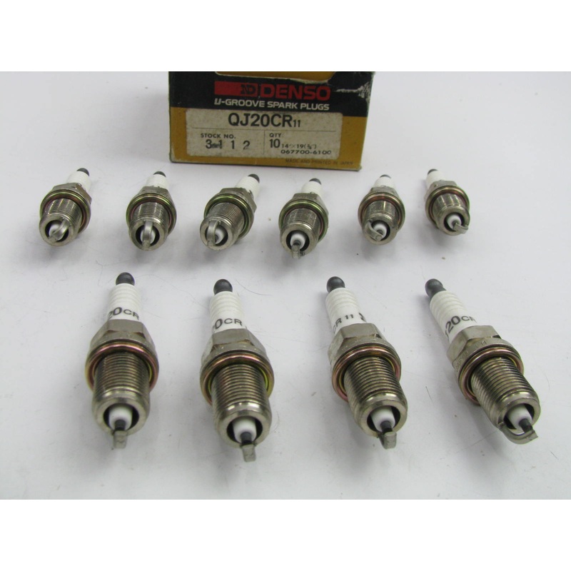 (10) Denso QJ20CR11 Spark Plugs 1988-1990 Mazda 2.2L 2.6L 3.0L