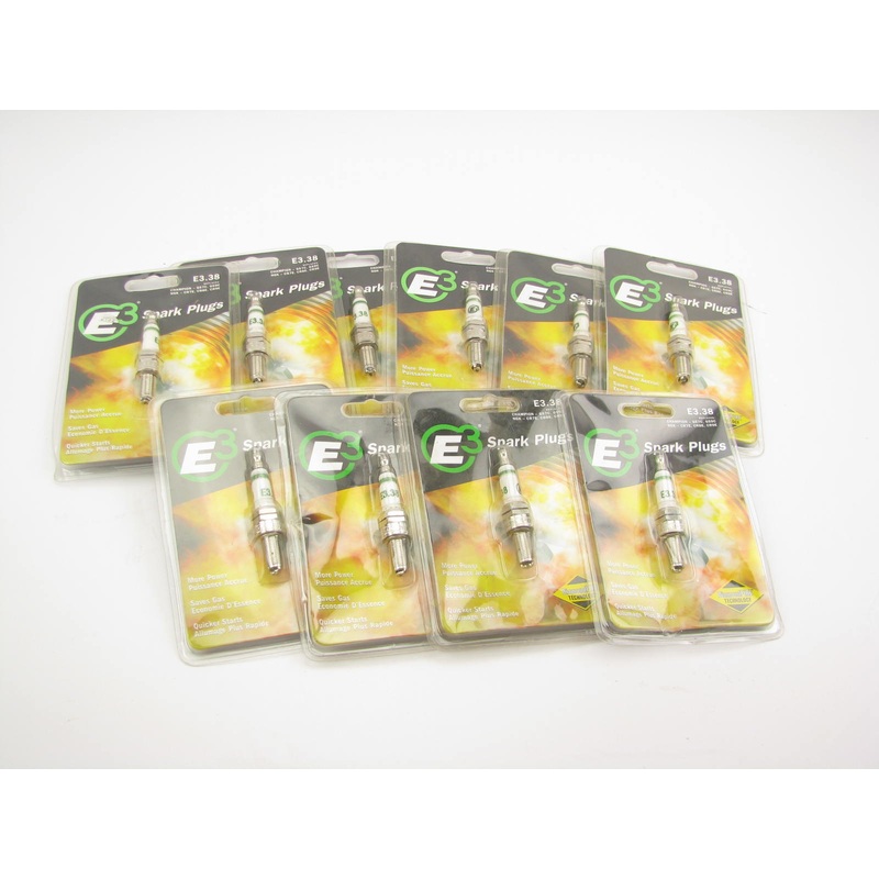 (10) E3 E.338 Small Engine Lawn Mower Spark Plugs  (10mm 0.750'' Reach)