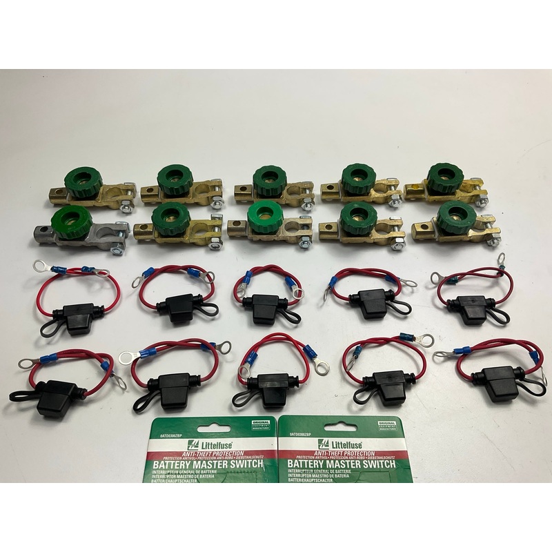 (10) Littelfuse ATD0300ZBP Anti-Theft Master Battery Disconnect Switch W/ Fuse