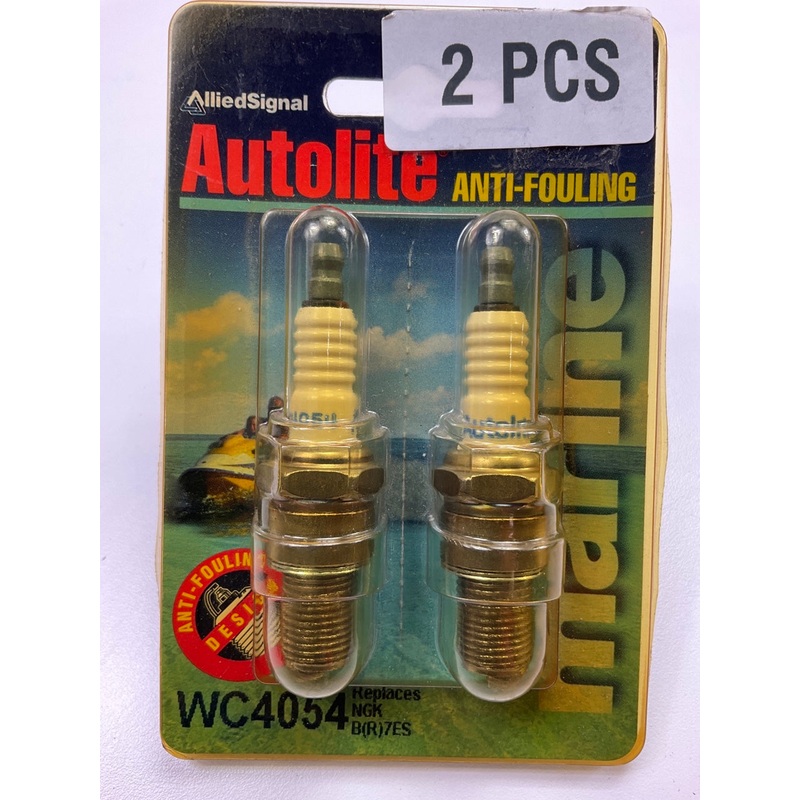 (2) Autolite WC4054 ANTI-FOULING Spark Plugs - Replaces NGK BR7ES