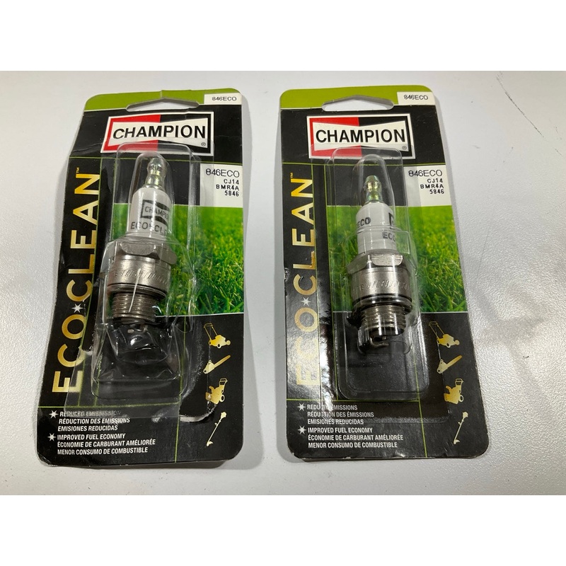 (2) Champion 846ECO Eco-Clean Spark Plug Replaces CJ14 BMR4A 5846