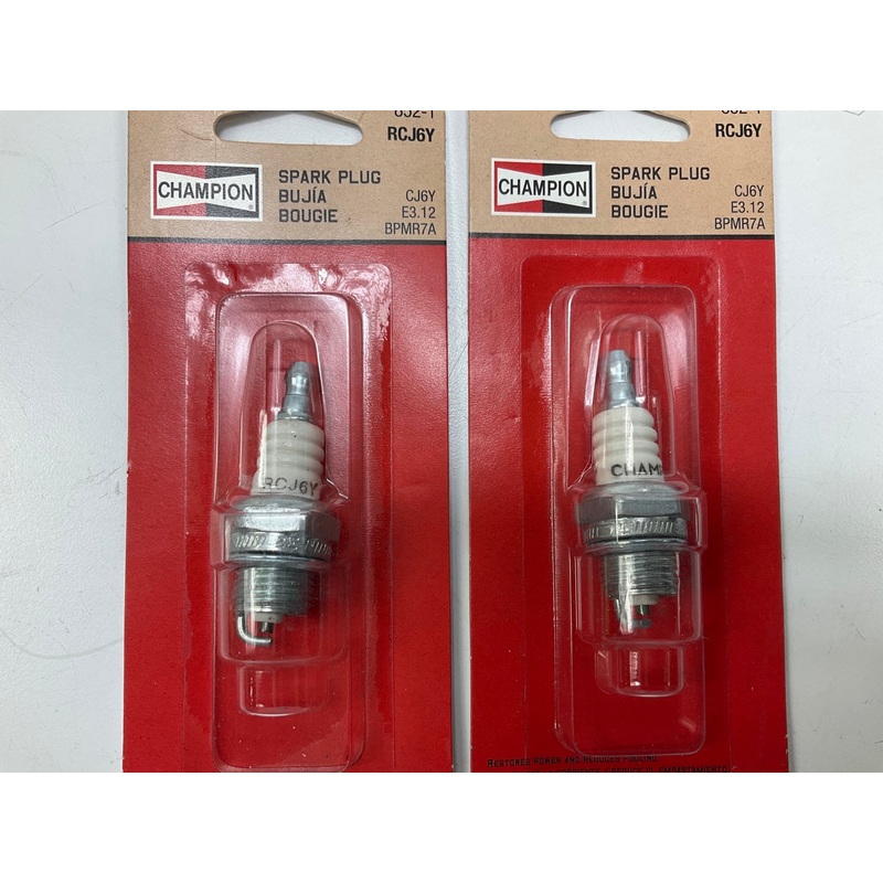 (2) Champion 852-1 RCJ6Y Small Engine Spark Plug