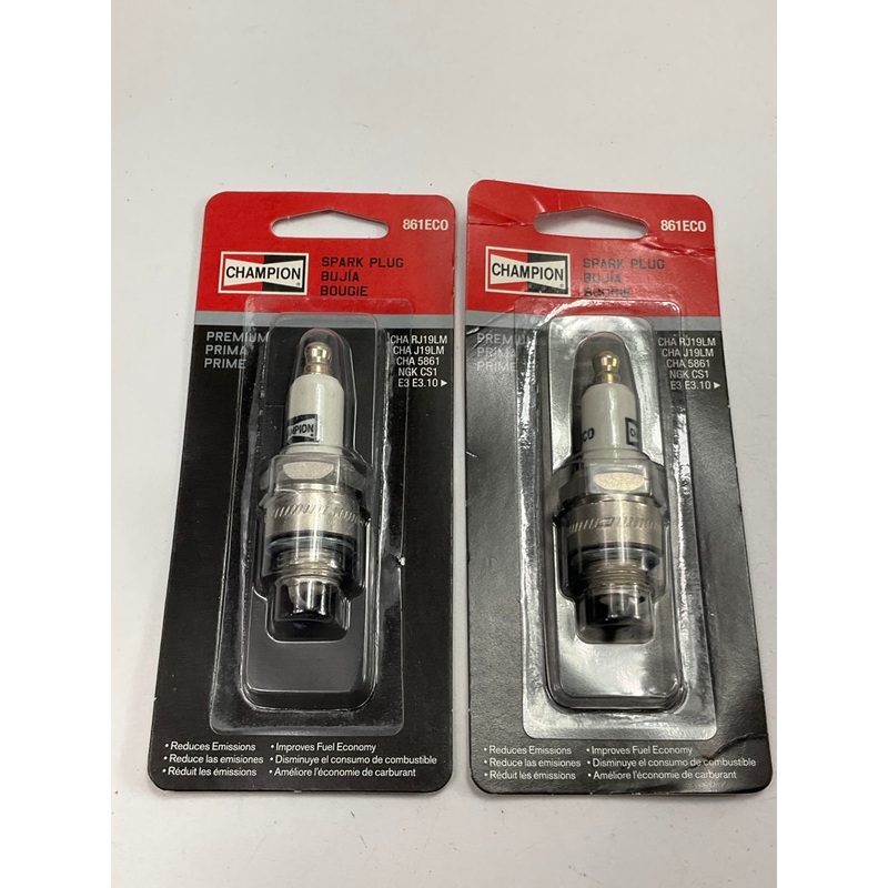 (2) Champion 861ECO Eco-clean Spark Plugs