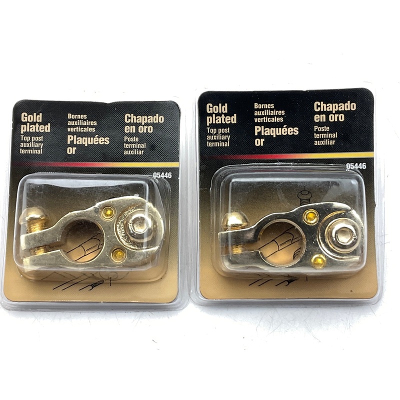 (2) East Penn Gold Plated Battery Terminals, Top Post, With Auxillary Terminal