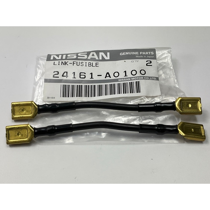 (2) NEW - OEM 24161-A0100 Black 1.25 Fusible Fuse Link Wires For Datsun 280z