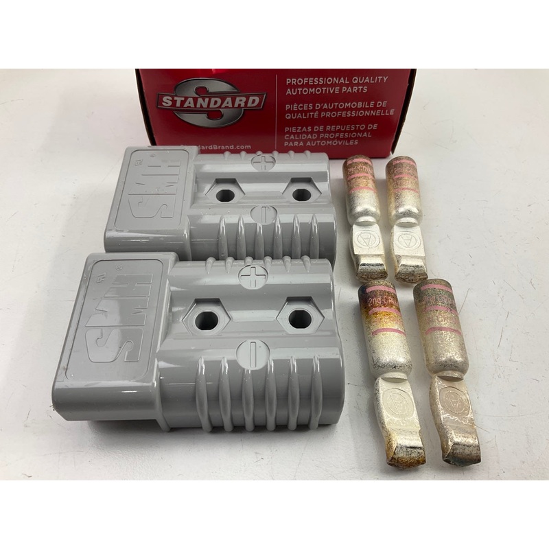 (2) Standard SST312 Forklift Battery Terminal Charge Connectors 4 Gauge, 175 Amp