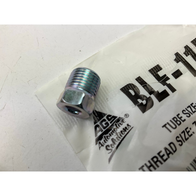 AGS BLF-11B Brake Line Steel Tube Nut, 3/16'' (7/16''-24 Inverted)