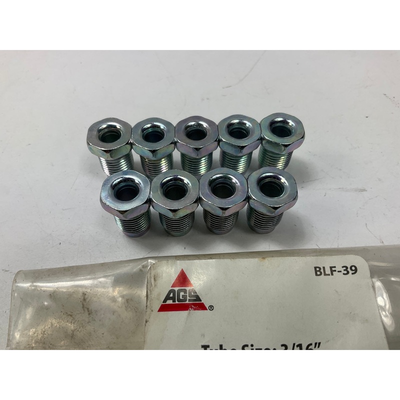 AGS BLF-39 Steel Tube Nut, 3/16'' (M10x1.0 Bubble) - 9 PACK