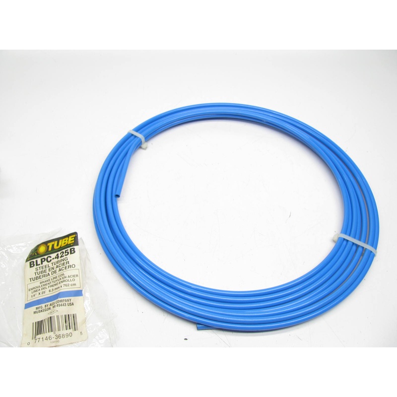 AGS BLPC425B  1/4'' X 25'  Blazing Blue Carbon Steel Pro-Tube Brake Line Roll