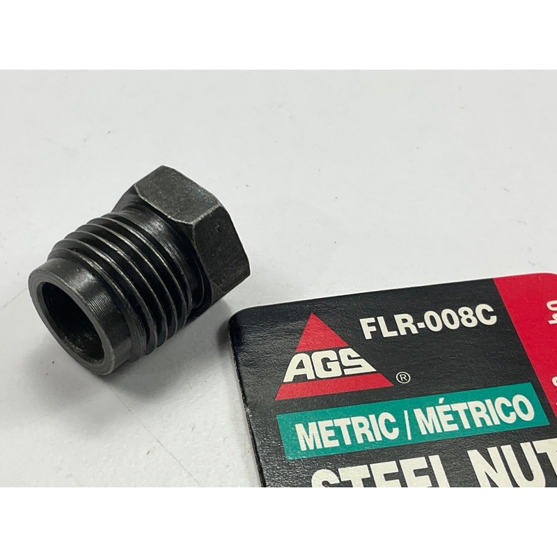 AGS FLR-008C Steel Tube Nut, 3/8'' (M16x1.5 Surface Seal)