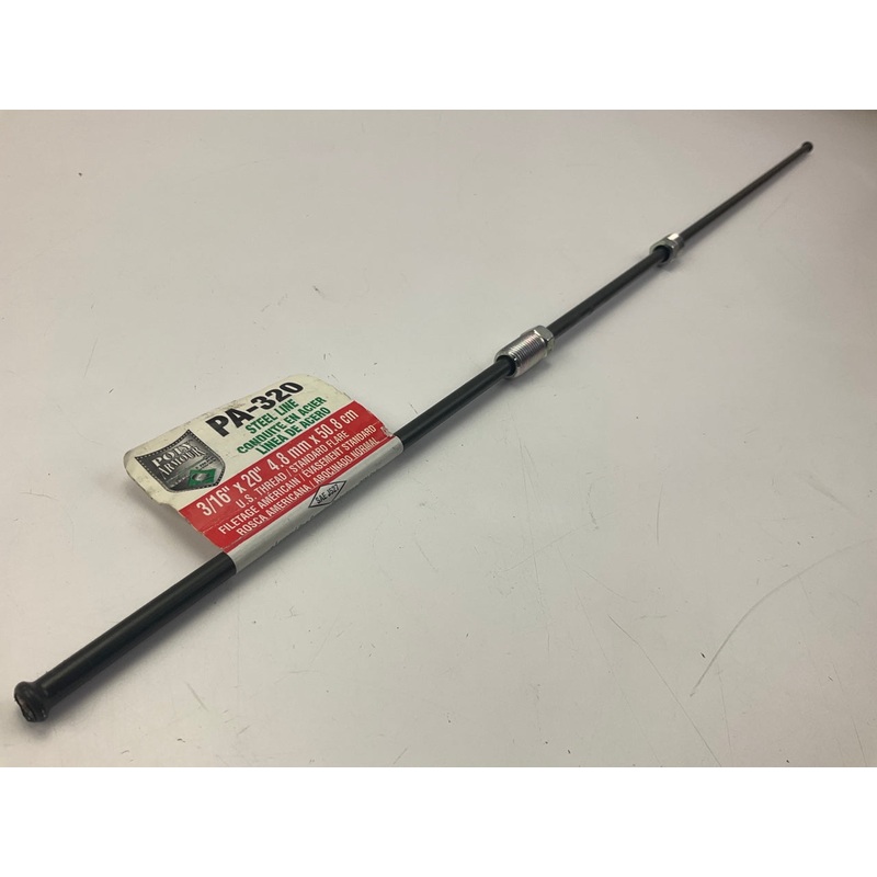 AGS PA-320 Domestic Poly-Armour PVF Steel Brake Line 3/16'' X 20''