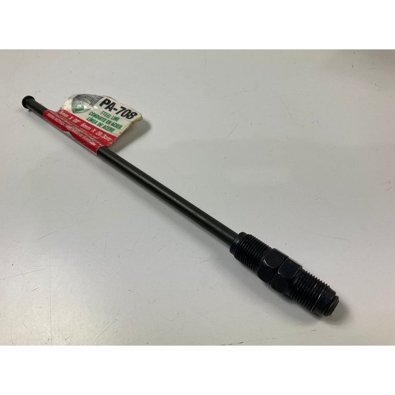 AGS PA-708 PVF Coated Steel Brake Line: 8'' Long, 6mm Diameter, 1/2'' Thread Size