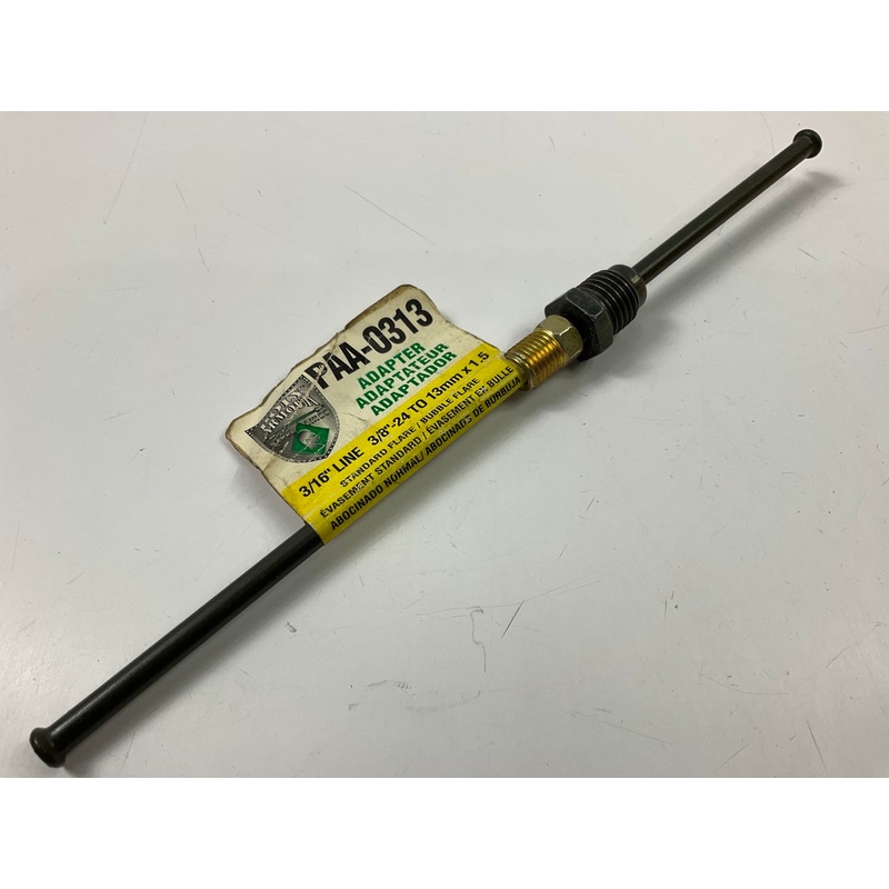 AGS PAA-0313 PVF Brake Line Adapter, 3/8-24 Inverted To M13x1.5 Bubble Thread