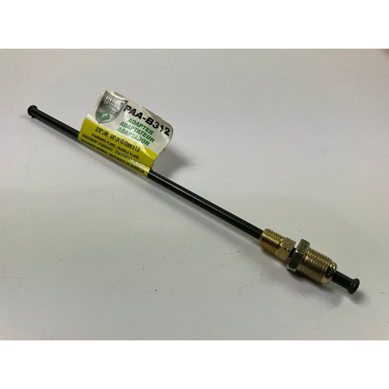 AGS PAA-B312 Brake Line Adapter, 3/16'' X 8'', (3/8''-24 Inv. X M12x1.0 Bubble)
