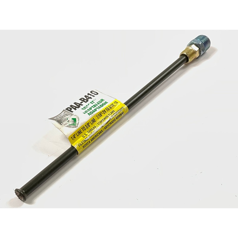 AGS PAA-B410 PVF Brake Line Adapter, 1/4'' X 8'' (7/16''-24 X 9/16''-18 Inverted)