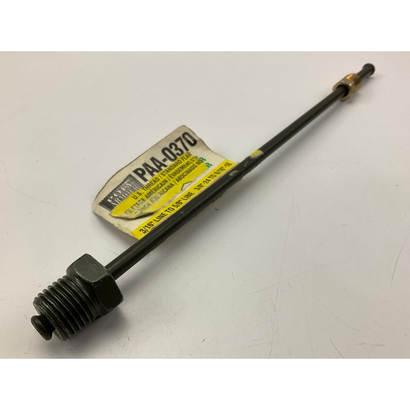 AGS PAA-O370 PVF Brake Line Adapter, 3/16'' X 8 (3/8''-24 X 9/16''-18 Inverted