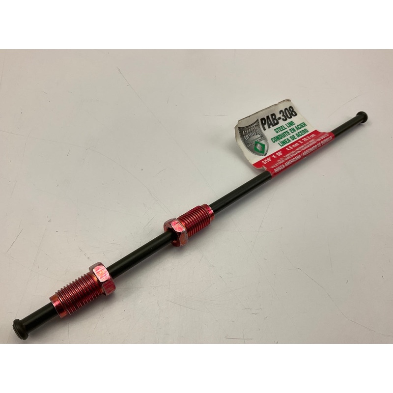 AGS PAB-308 PVF Coated Steel Brake Line: 8'' Long, 3/16'' Diameter, Universal